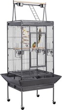 69-inch Wrought Iron Rolling Large Parrot Bird Cage