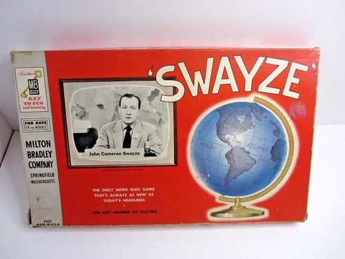Vintage 1954 John Cameron SWAYZE Board Game Milton Bradley Complete