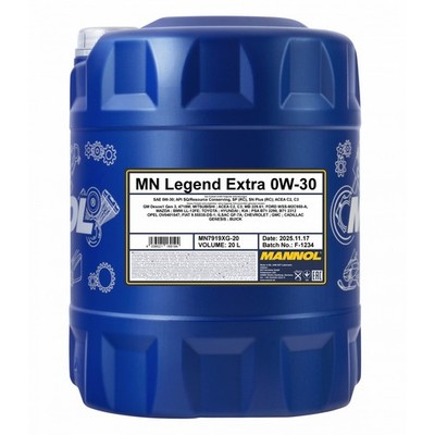 0W 30 Motoröl 20 Liter Original MANNOL LEGEND EXTRA SAE 0W30 Öl