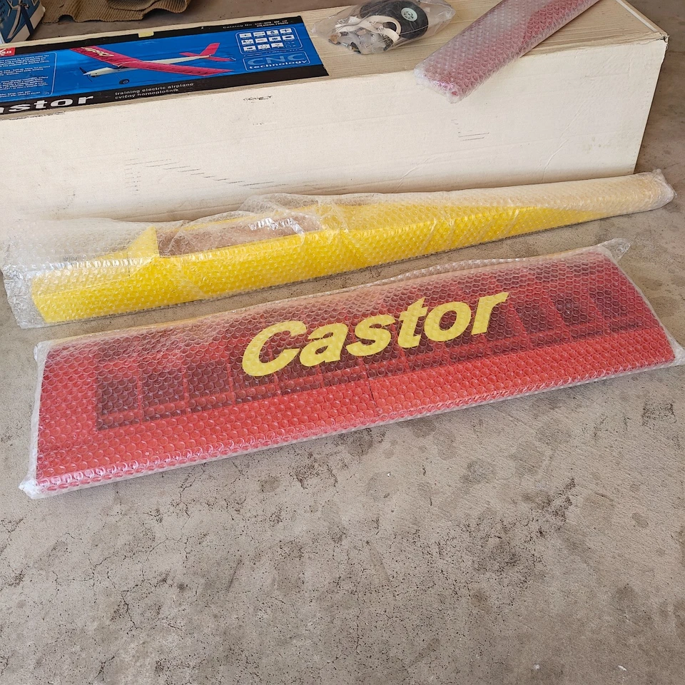 Castor Electric RC Trainer ARF/ARC Kit w/Ailerons CNC Balsa High Wing NOS Czech - Image 4 of 4