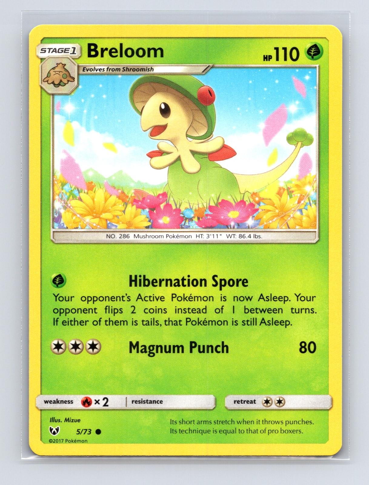 Breloom 5/73 Mizue Common 2017 Shining Legends LP