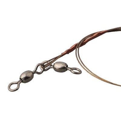2pcs Fishing Stainless Steel Leader Wire With Swivels & Snap Wire Leadcore Leash