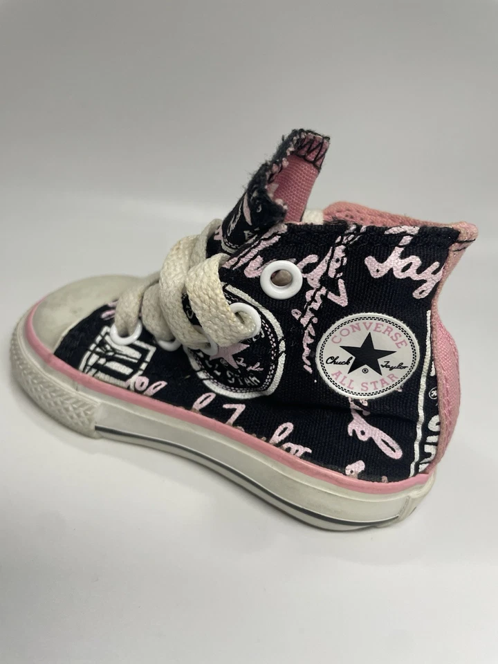 Zapatillas deportivas Converse Chuck Taylor All Star rosa/negro/niño pequeño talla 2 Foto 4 de 4