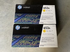 Lot Of 2 Brand New Genuine Factory Sealed HP 653A CF322A Yellow Toner Cartridge