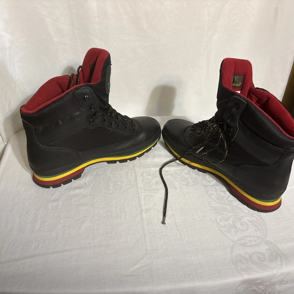 Botas Timberland Vintage 87065 Talla 9 M Negro Multicolor Rayas Suelas Foto 4 de 4