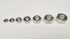 Stainless steel BSF & Cycle 26 and 20 TPI full nuts. 1/4" - 5/8"
