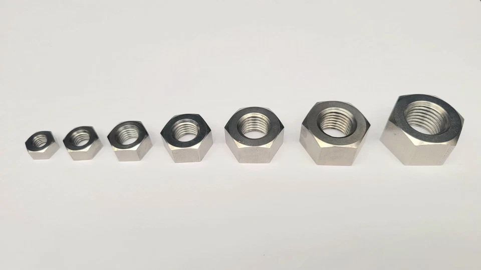 Stainless steel BSF & Cycle 26 and 20 TPI full nuts. 1/4" - 5/8"