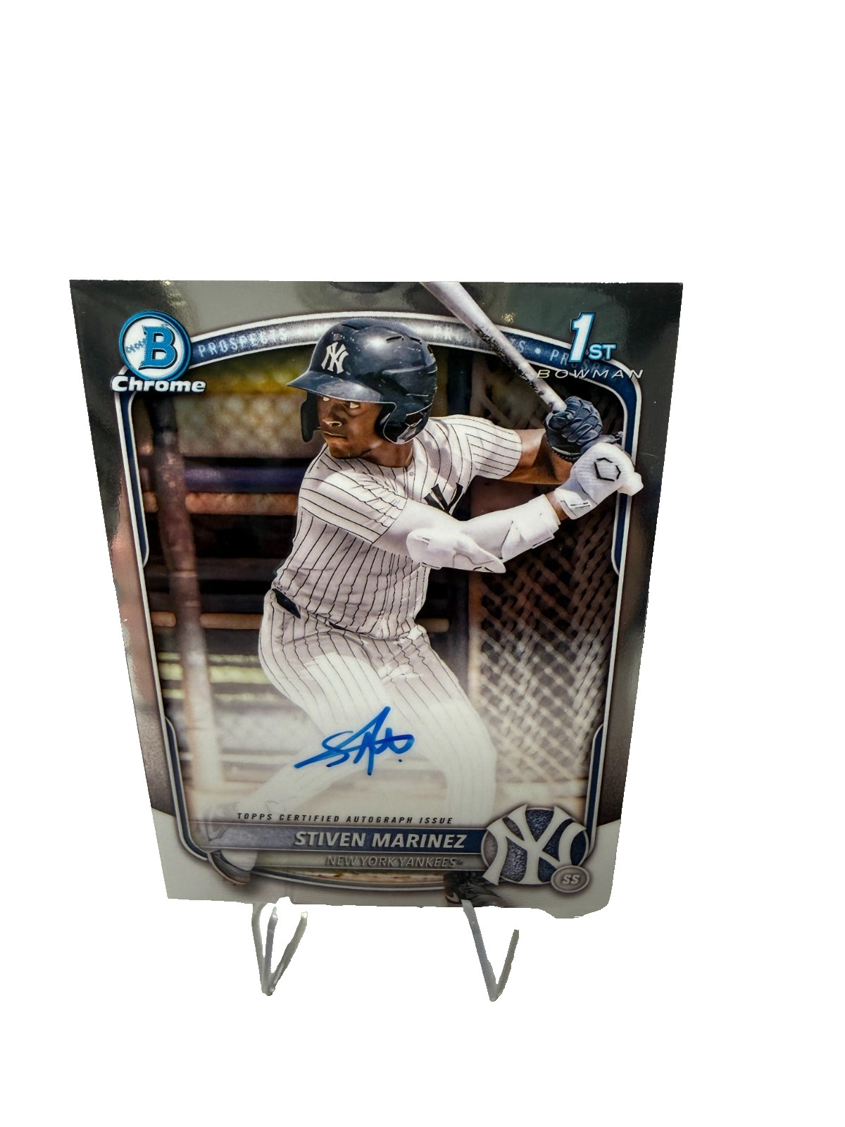 Stiven Marinez 2025 Bowman Chrome 1st Auto #CPA-SMA Yankees