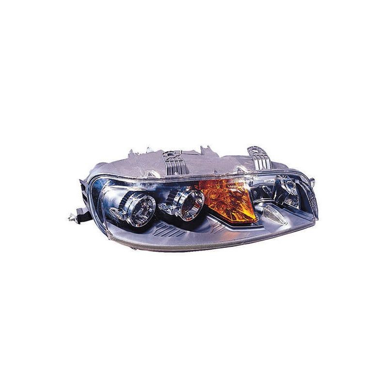 Phare avant droit H1/H1 base noire de haute qualité pour restaurer l'esthétique de votre Fiat Punto