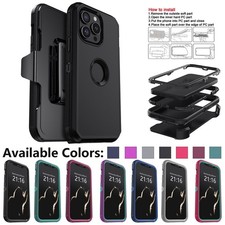 For iPhone 12 Pro Max/12 Pro/12 Phone Case Rugged Cover / Clip Kickstand Holster