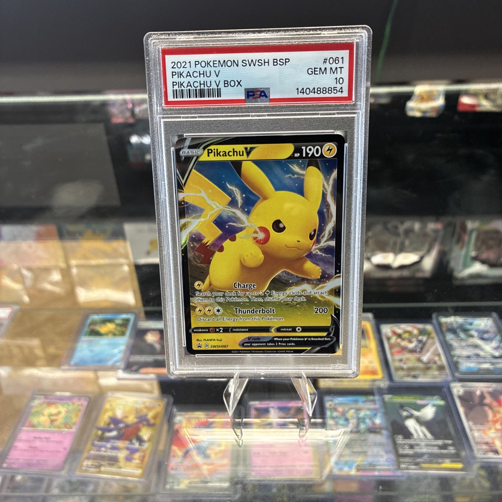 Pokemon 2021 Pikachu V Holo Promo SWSH Sword & Shield SWSH061 PSA 10