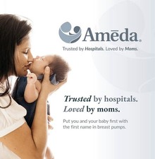 Ameda 17186 Dual HygieniKit Milk Collection Kit with CustomFit Flanges NewSEALED