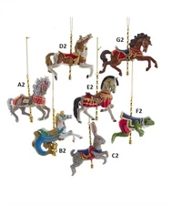 Carousel Horse and Animal Ornaments Assorted BY KURT ADLER