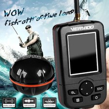 100M Tragbar Fischfinder 100m Echolot Sonar Sensor LCD Alarm Fischortungsgerät