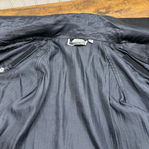 Mycra Pac taglia M/L impermeabile trench cappotto vintage USA snap davanti nero NO CINTURA - Foto 7 di 18