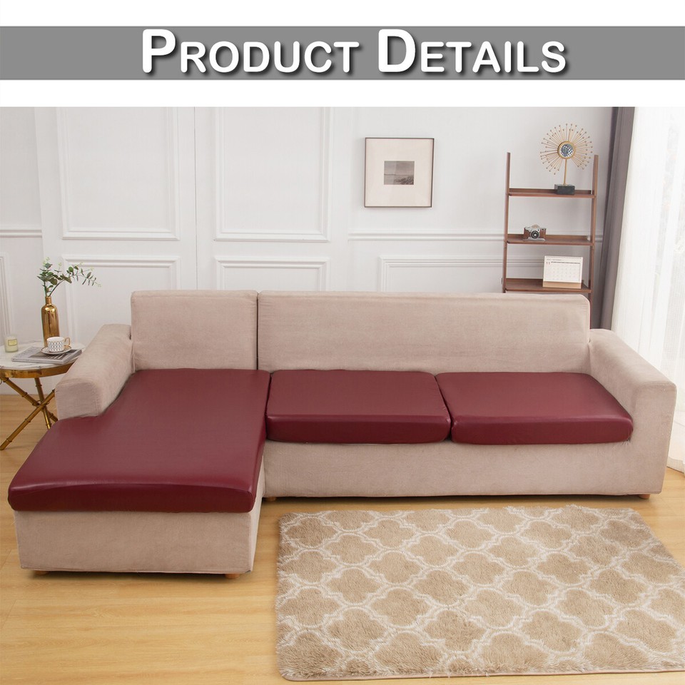 Spandex Waterproof Leather Sofa Seat Slip Covers Stretch Couch Cushion