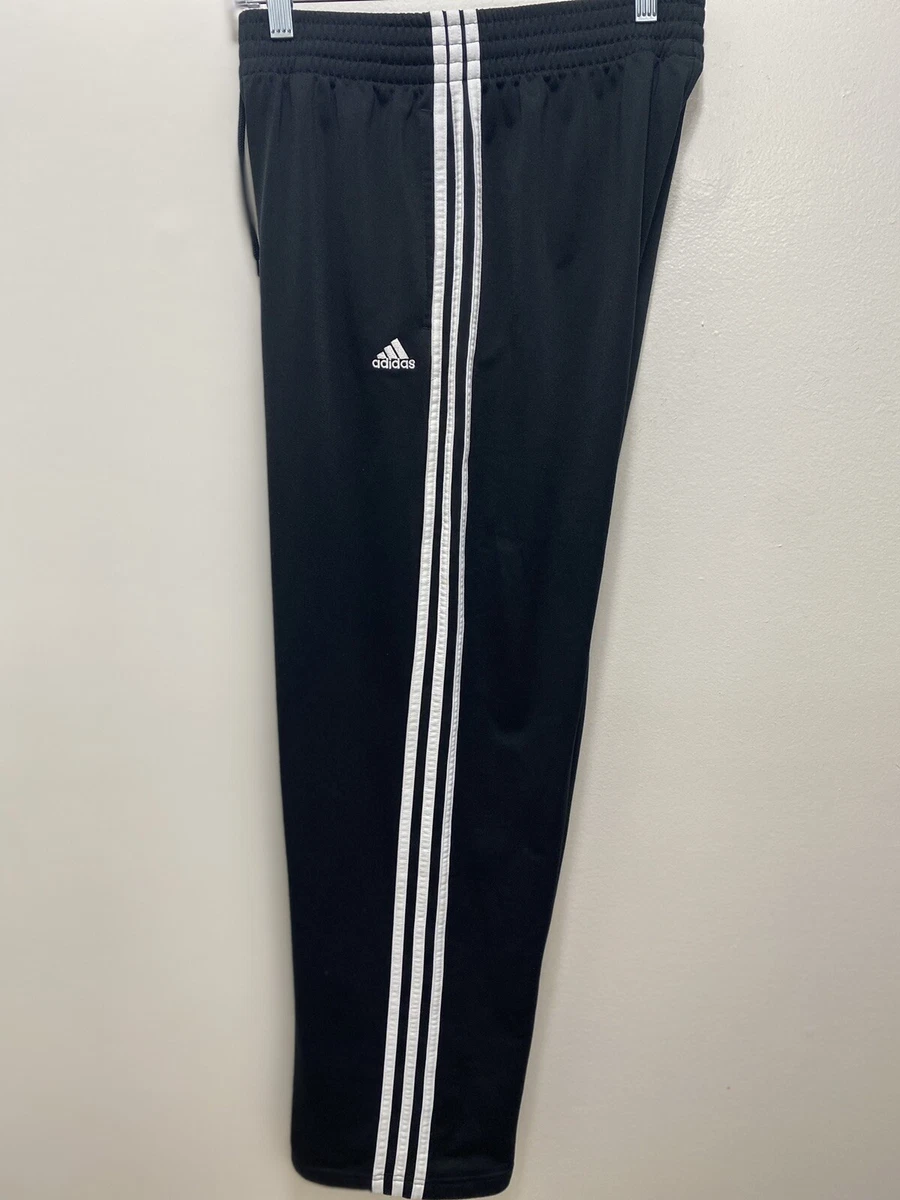adidas classic track pants black mens med 100 polyester Front Pockets
