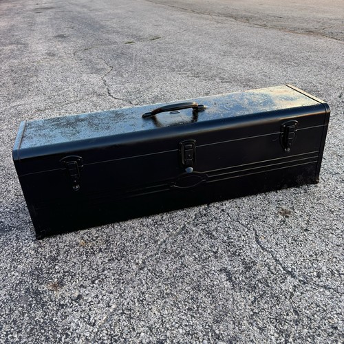 Vintage Craftsman Carpenters 30" Metal Tool Box With Tray 6517 - Picture 4 of 20