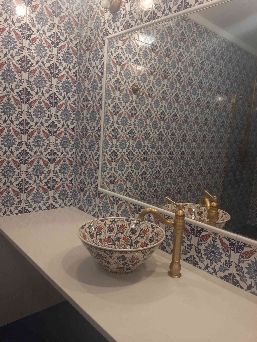 Carreaux Mosaïque Iznik 20x20 Cm Céramique Brillante - Lot Pour Cuisine Ou Salle De Bain - Makbule