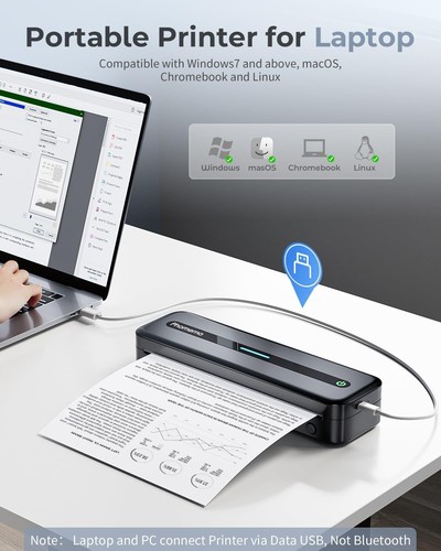 Phomemo M832 Portable Thermal Printer Bluetooth Inkless For Phone & PC 300DPI - Picture 3 of 16