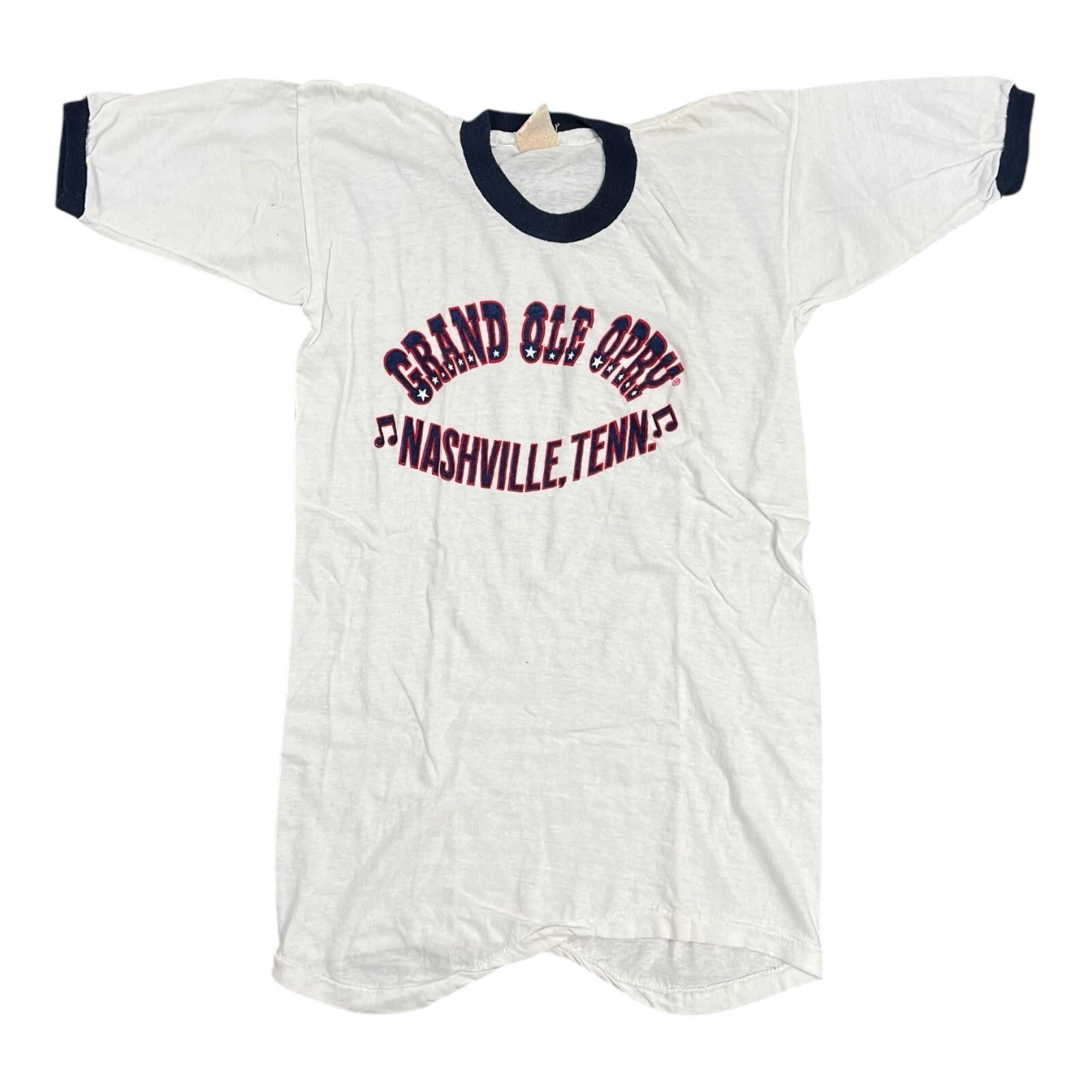 Vintage Nashville Tennessee Grand Ole Opry Ringer Single Stitched Shirt 60s 70s