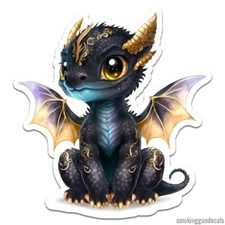 Cute Baby Dragon, Vinyl Decal Sticker, Indoor Outdoor, 3 Sizes, 8722