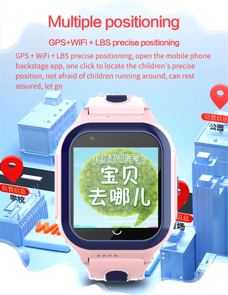 4G Smart Watch Kids Anti-Lost Smartwatch with Location Tracker Video Camera Call - Image 4 of 4