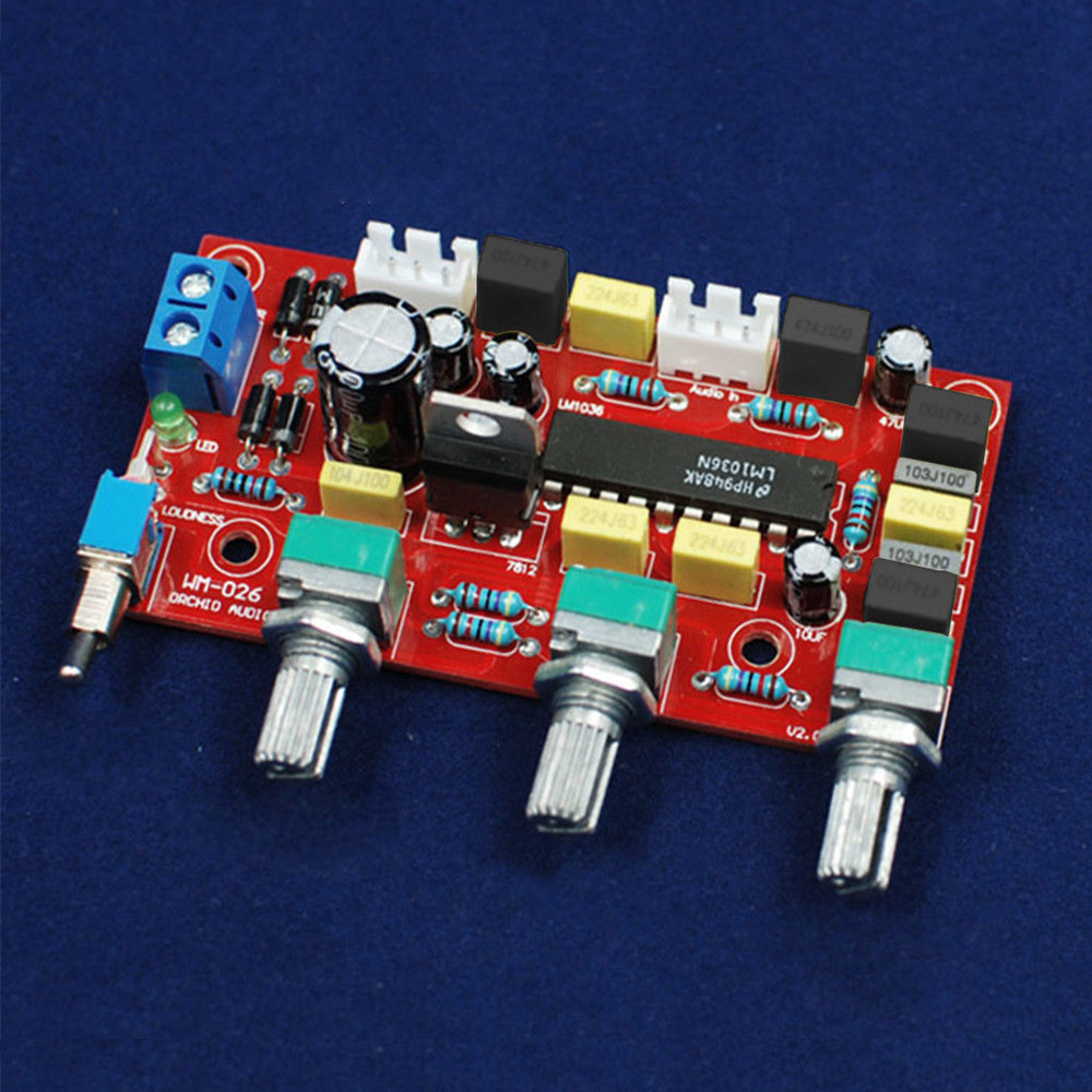 LM1036 HIFI Preamp Tone Board Bass Treble Volume Control Preamplifier Board eBay