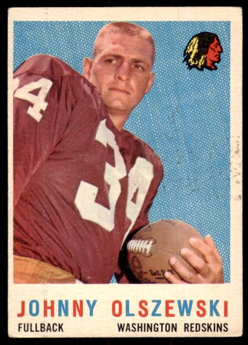 1959 Topps Johnny Olszewski Washington Redskins #115