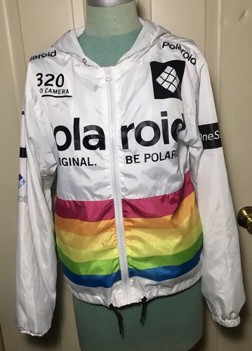 Polaroid Hooded Windbreaker Womens Sz 