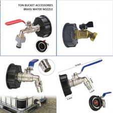 IBC Tote Water Tank Valve Drain Adapter Garden Hose Faucet Water Connector CS