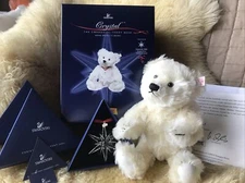 STEIFF CRYSTAL Bear #05167 w/ SWAROVSKI Ornament 2005 Mohair 11" NEW 