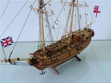 Halifax 1770 Scale 1/50 L 24.8"  full Cherry rib kit wooden model ship kits