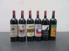 Miniature Wine Bottles 1:6 scale for Barbie Fashion doll Miniature Food