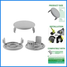 3 Pack AC14HCA Replacement Covers for Ryobi One+ Trimmers - Durable ABS Caps