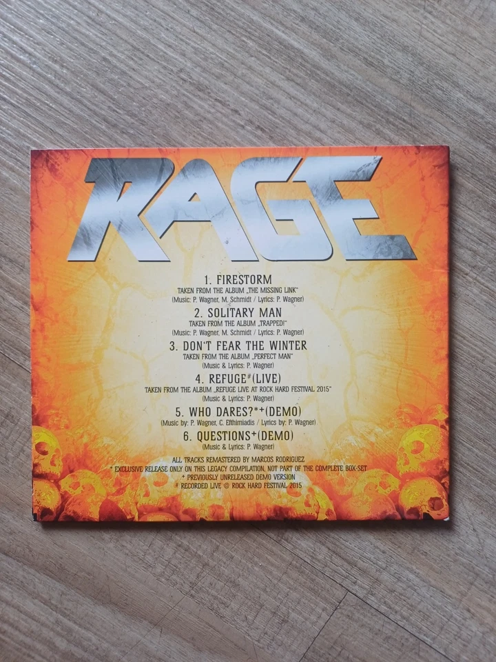 CD RAGE " The Refuge years" 2015 Legacy promo power/ speed metal from Bochum - Bild 2 von 3