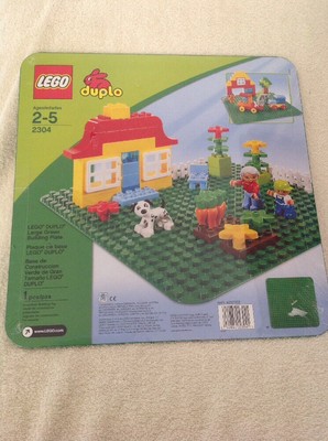 lego duplo green building plate