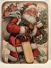 Christmas Decor Holiday VINTAGE STYLE Die Cut Cardboard 4.5 X 6