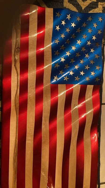 United States Flag Glossy Finish Wall Plaque.