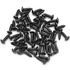 100Pcs Black Pickguard Mounting Screws for Strat Tele Guitar Bass New