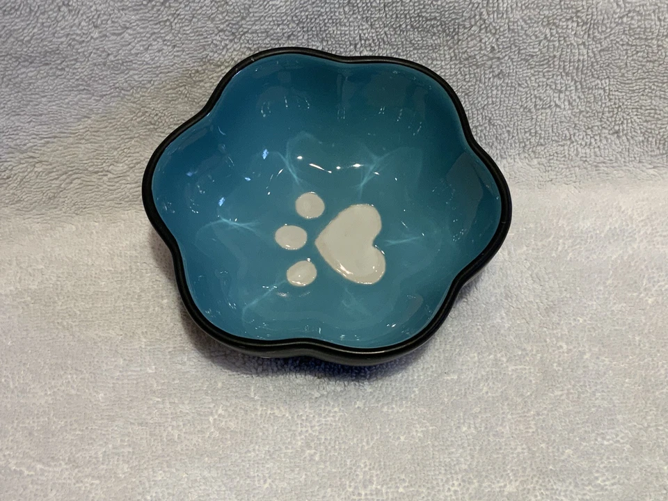 Tazón de comida/agua de gres Ethical Pet Spot 4,75”D x 1,75”H para mascotas pequeñas  Foto 2 de 4