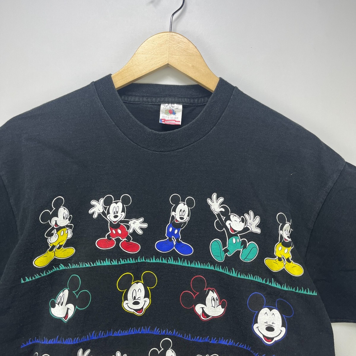 トップス 90s Disney vintage Harley Mickey faded T VTG Mickey Mouse Disney Harley Davidson Biker Souvenir