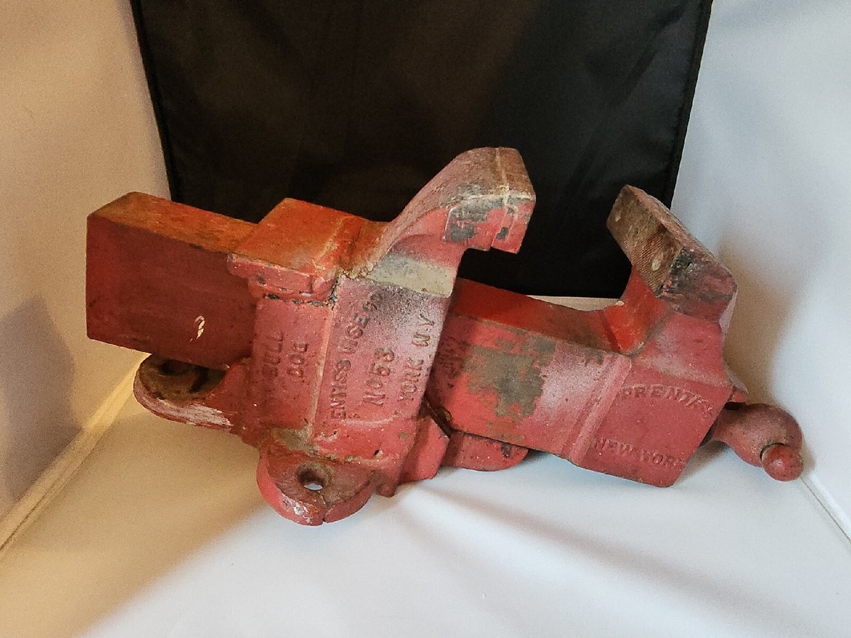 Big 62 Pound Vintage Prentiss Bull Dog 53-93 Swivel Base Vise 4 1