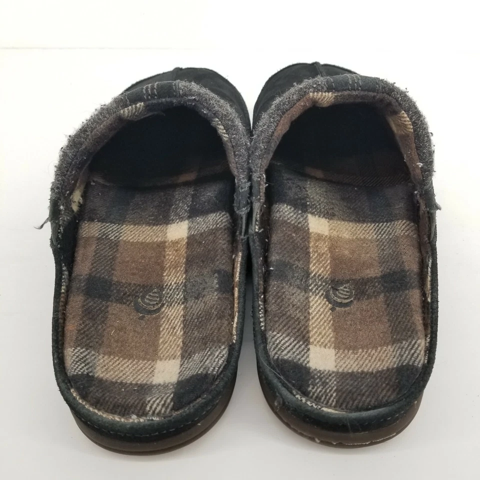 Zapatilla de mula B64 Acorn para hombre negra gamuza punta redonda plana sin cordones talla EE. UU. 12 Foto 4 de 4