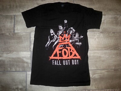 Tultex Fall Out Boy Monumentour TShirt Band Concert Tour Black T-Shirt Small
