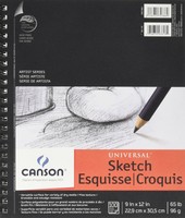 Canson 9-inch By 12-inch Universal Sketch Book 100-sheet 2-pack 2 Pack Canson 9-inch By 12-inch Universal Sketch Book 100-sheet 2-pack 2 Pack