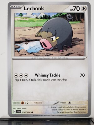 Lechonk 156/198 - NM / M - Scarlet Violet Pokemon Card - Mina