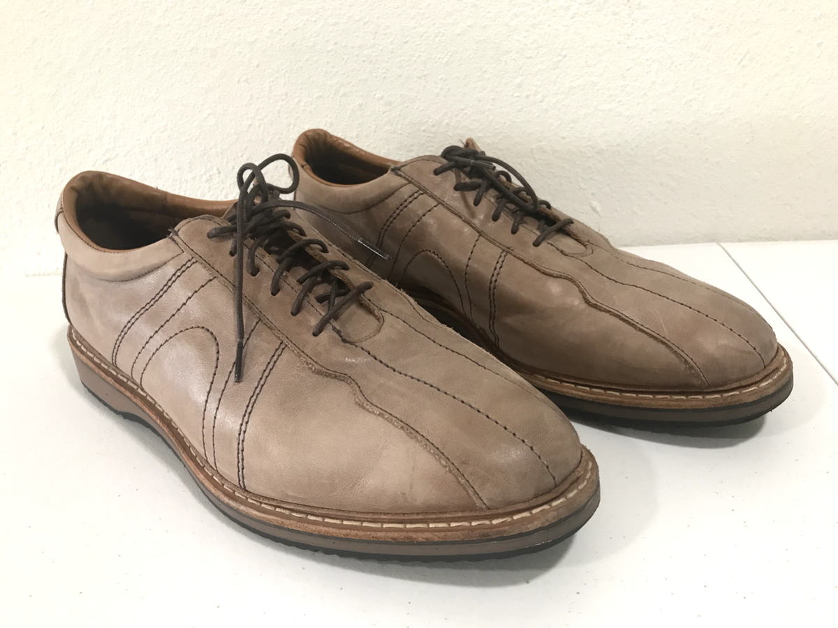 Allen Edmonds Voyager Beige Brown Leather Oxford Shoes Size  display picture 3
