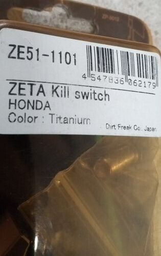 ZETA ZE51-1101 HONDA CR, CRF HONDA CLAMP KILL SWITCH BUTTON, TITANIUM ...