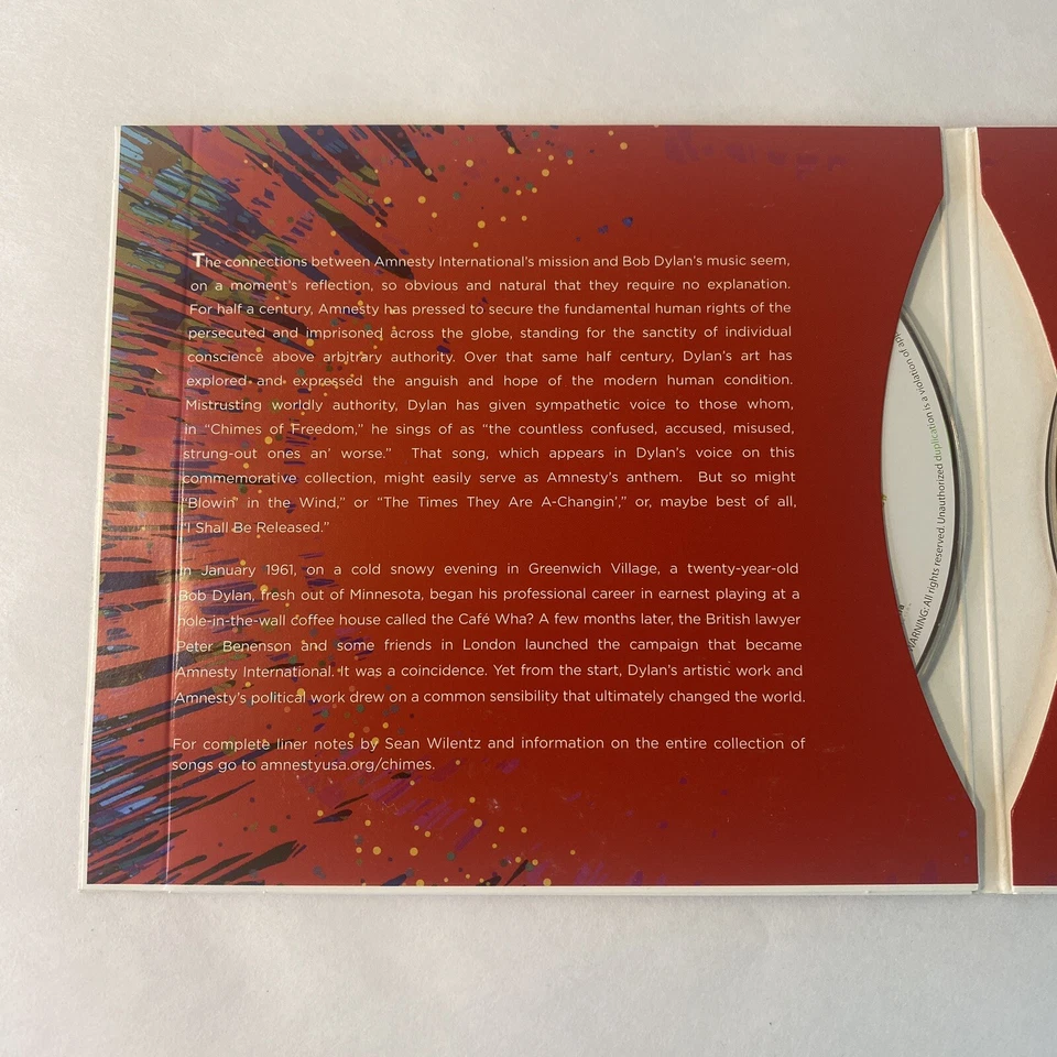 Chimes of Freedom The Songs of Bob Dylan by Various (CD, 2012) 2 Disc Set Foto 4 de 4